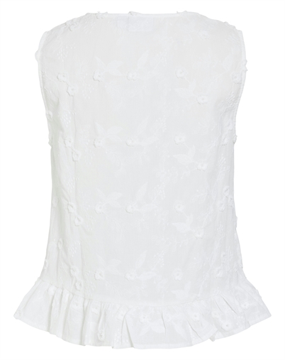 Vila - VISimone V-Neck Top - Snow White